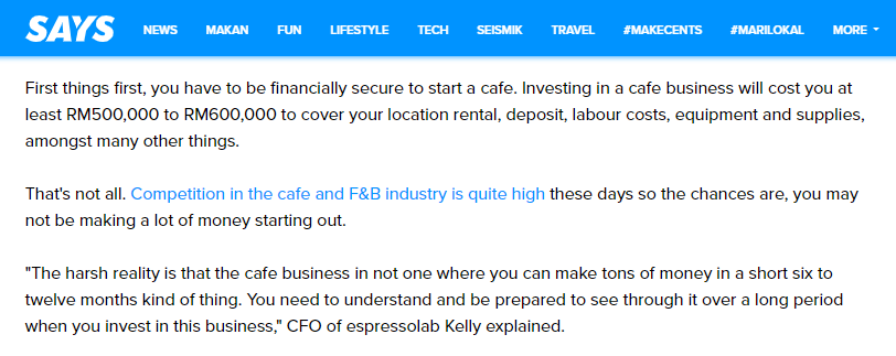 says cafe capital